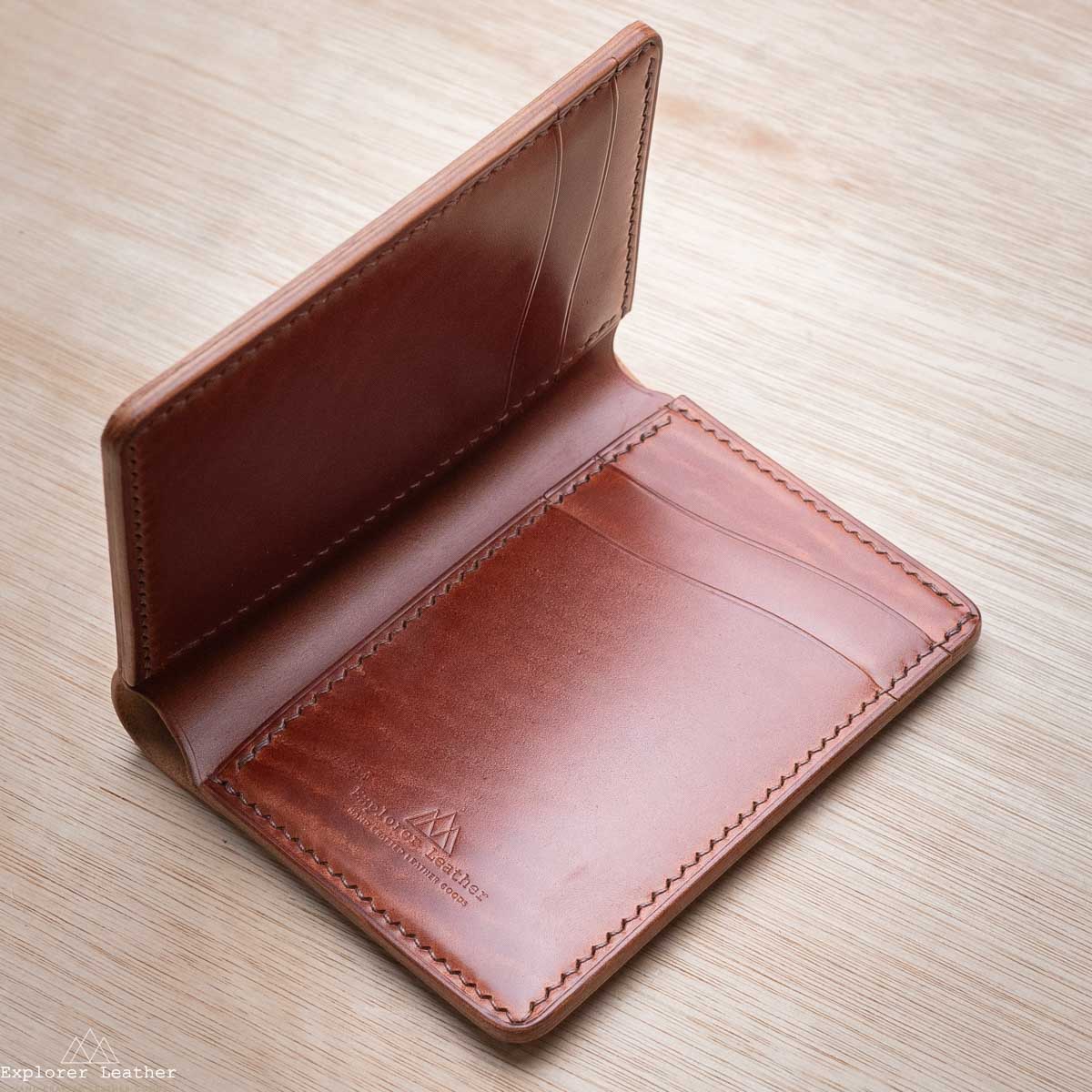 Custom Order for Ben M - Shell Cordovan Vertical Bi-Fold Wallet - PAID