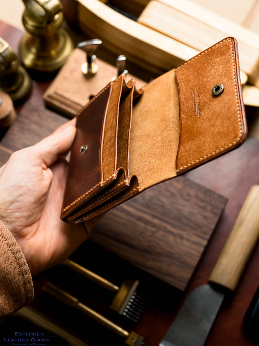 Explorer Leather handmade double gusset leather purse