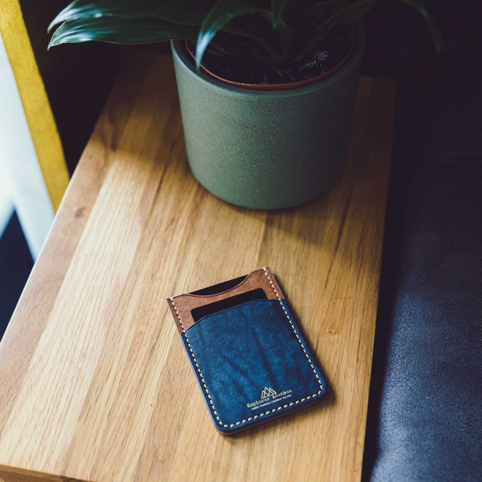 3 pocket Card holder on table