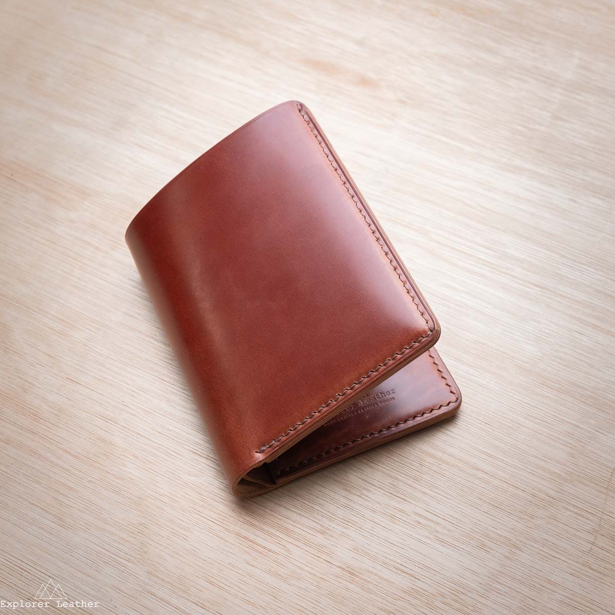 Custom Order for Ben M - Shell Cordovan Vertical Bi-Fold Wallet - PAID