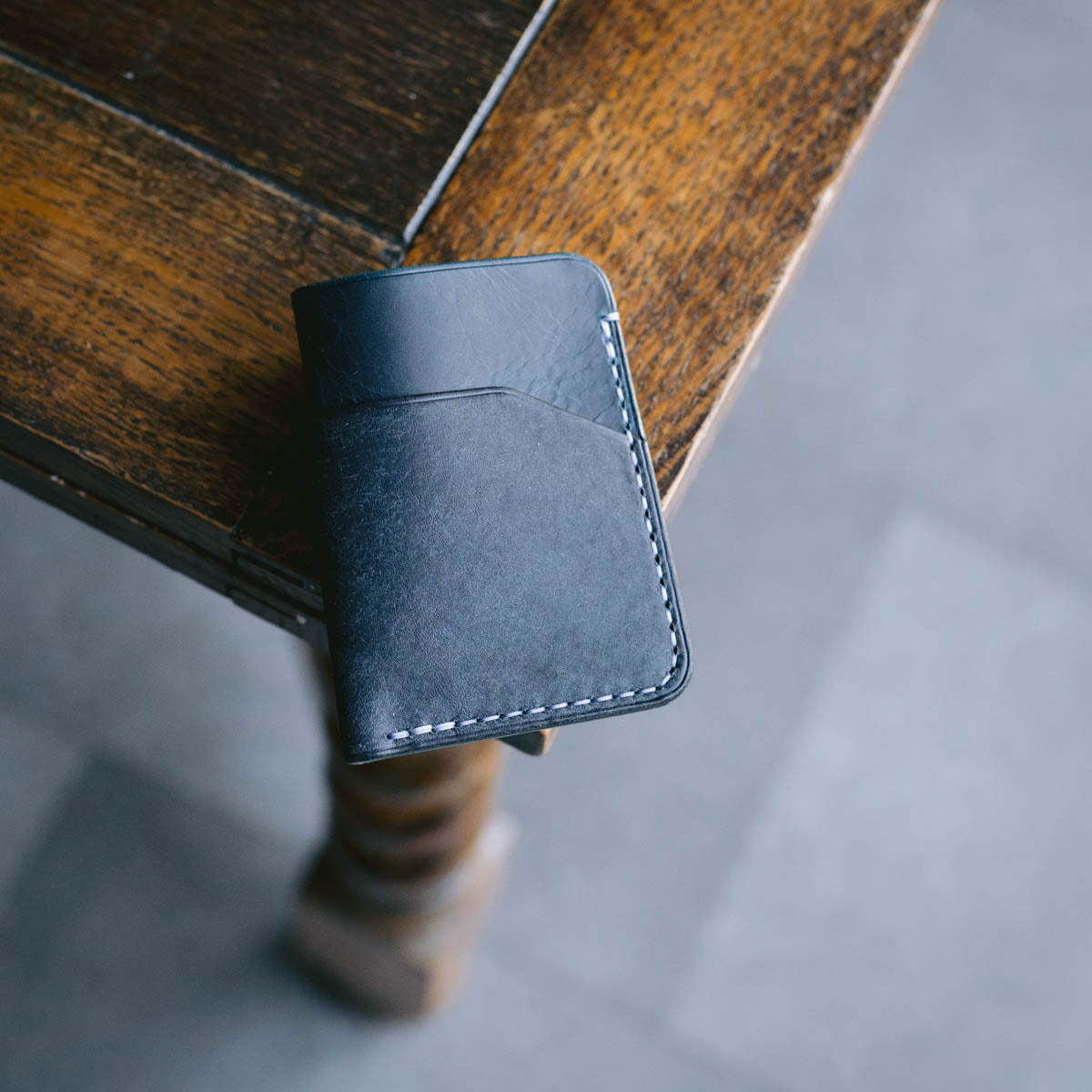Minimalist Cardholder  - Navy Blue and Blue with White stitching
