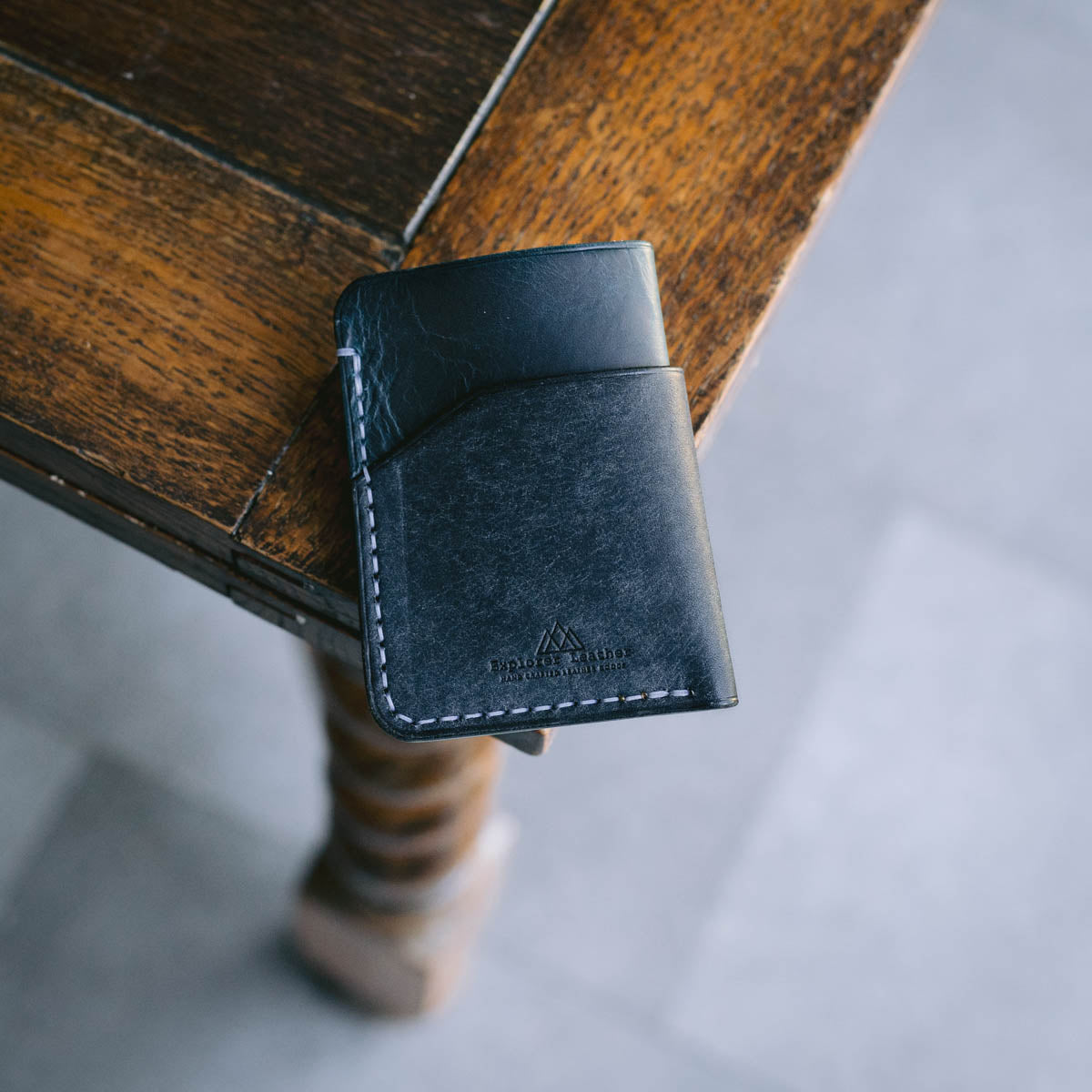 Minimalist Cardholder  - Navy Blue and Blue with White stitching