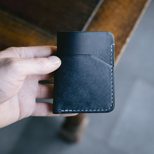 Minimalist Cardholder  - Navy Blue and Blue with White stitching