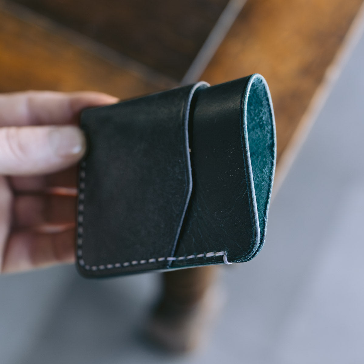 Minimalist Cardholder  - Navy Blue and Blue with White stitching