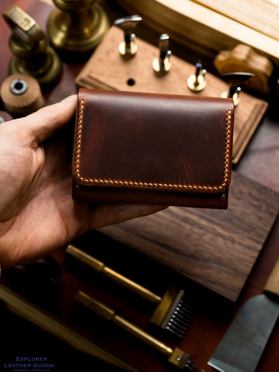 Explorer Leather handmade double gusset leather purse