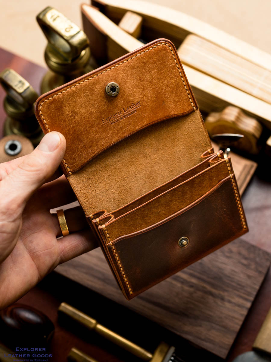 Explorer Leather handmade double gusset leather purse