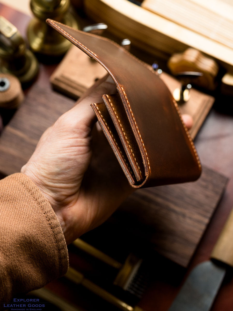 Explorer Leather handmade double gusset leather purse